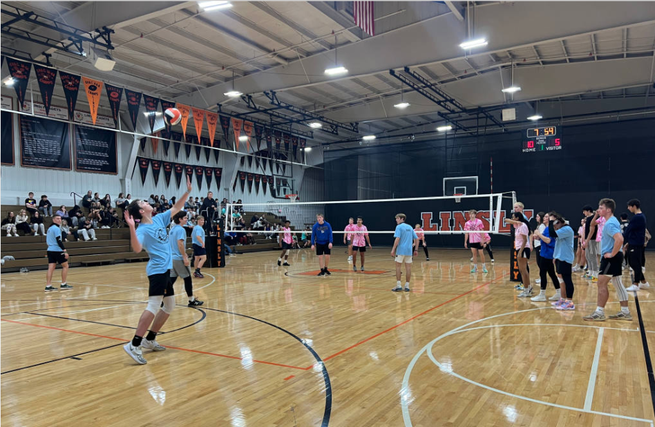 Upper School Boys Participate in First Ever Powderpuff Volleyball Event