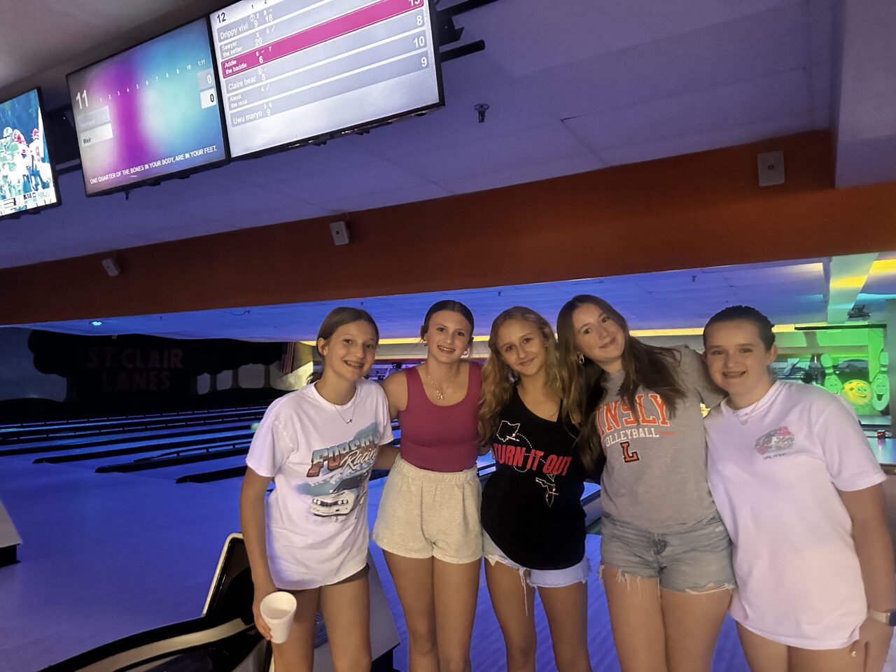 The Middle Schoolers Bonding while Bowling